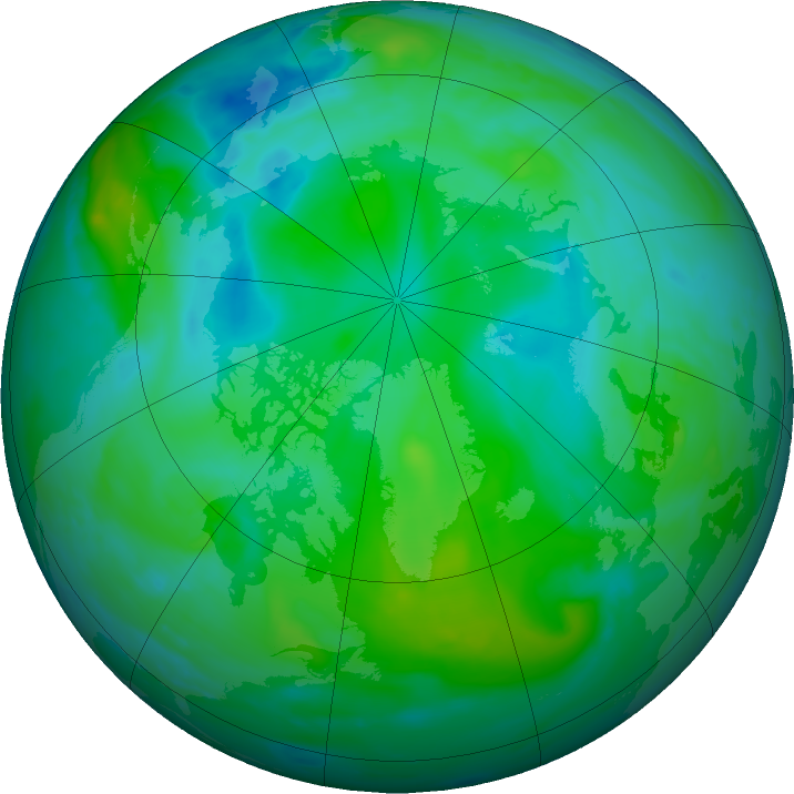 Arctic ozone map for 18 August 2016